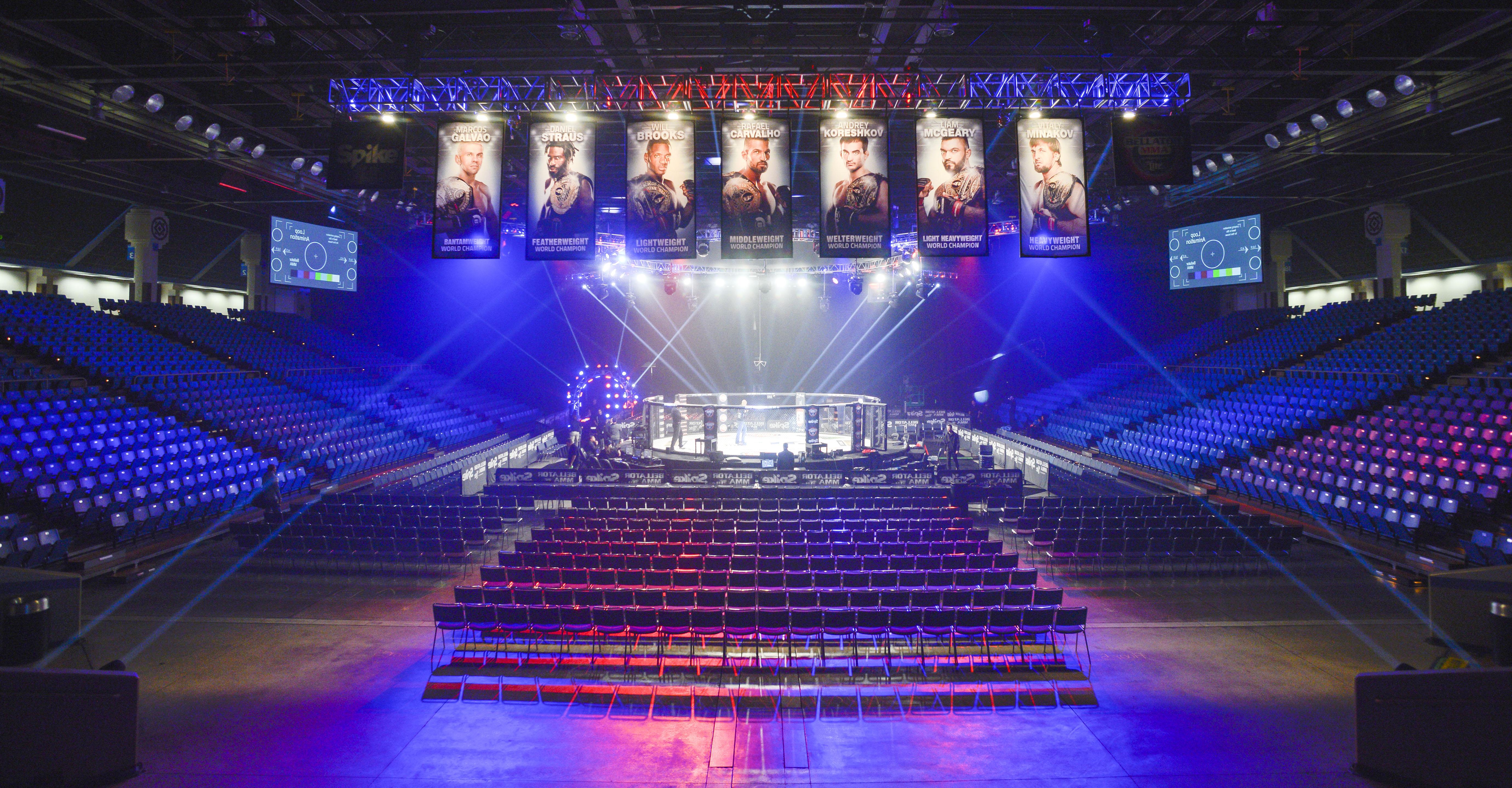 Picture of MMA event in the Event Center.
